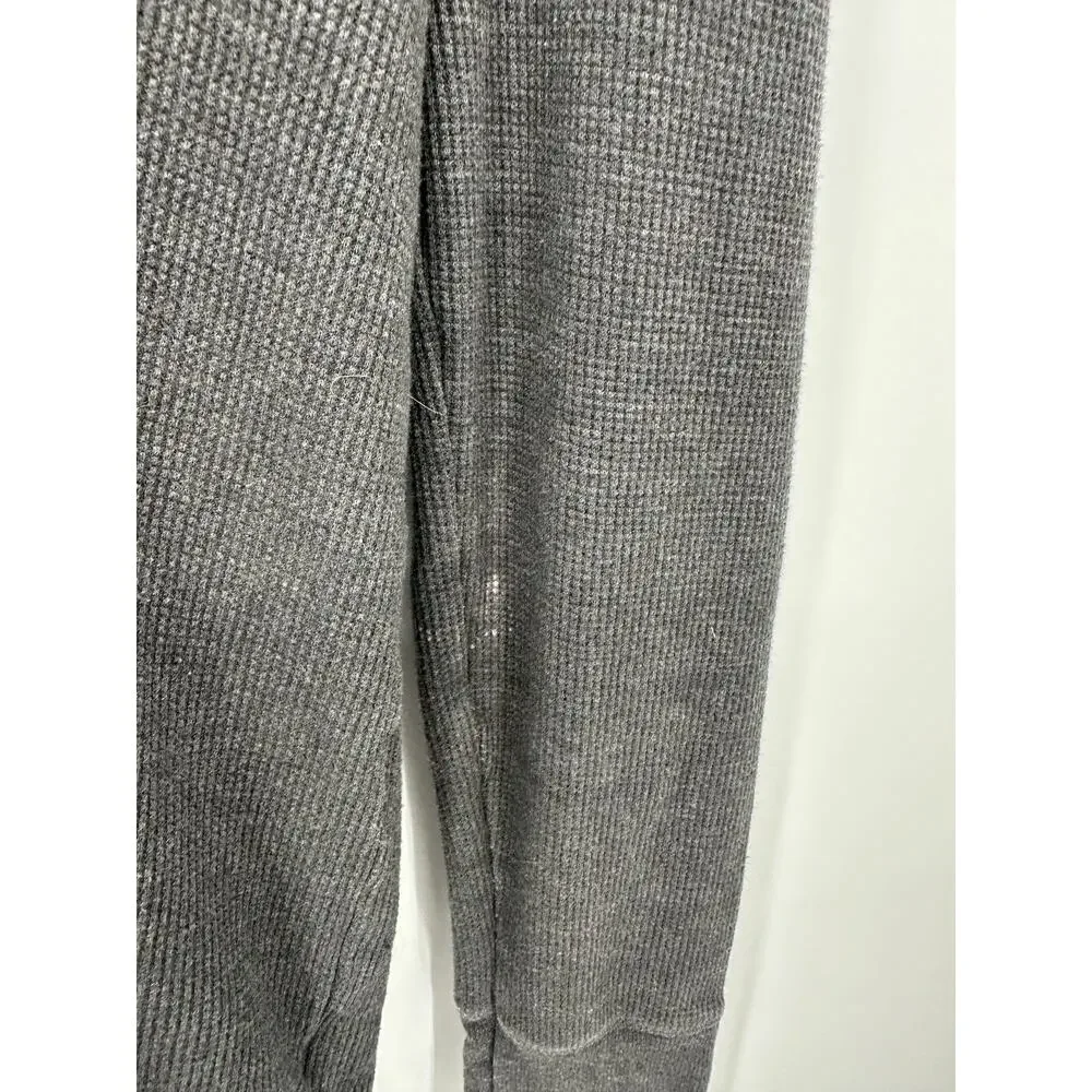 Y2K American Eagle Gray Thermal Pullover Sweater Hooded Shawl Neck Women Large - Picture 4 of 9